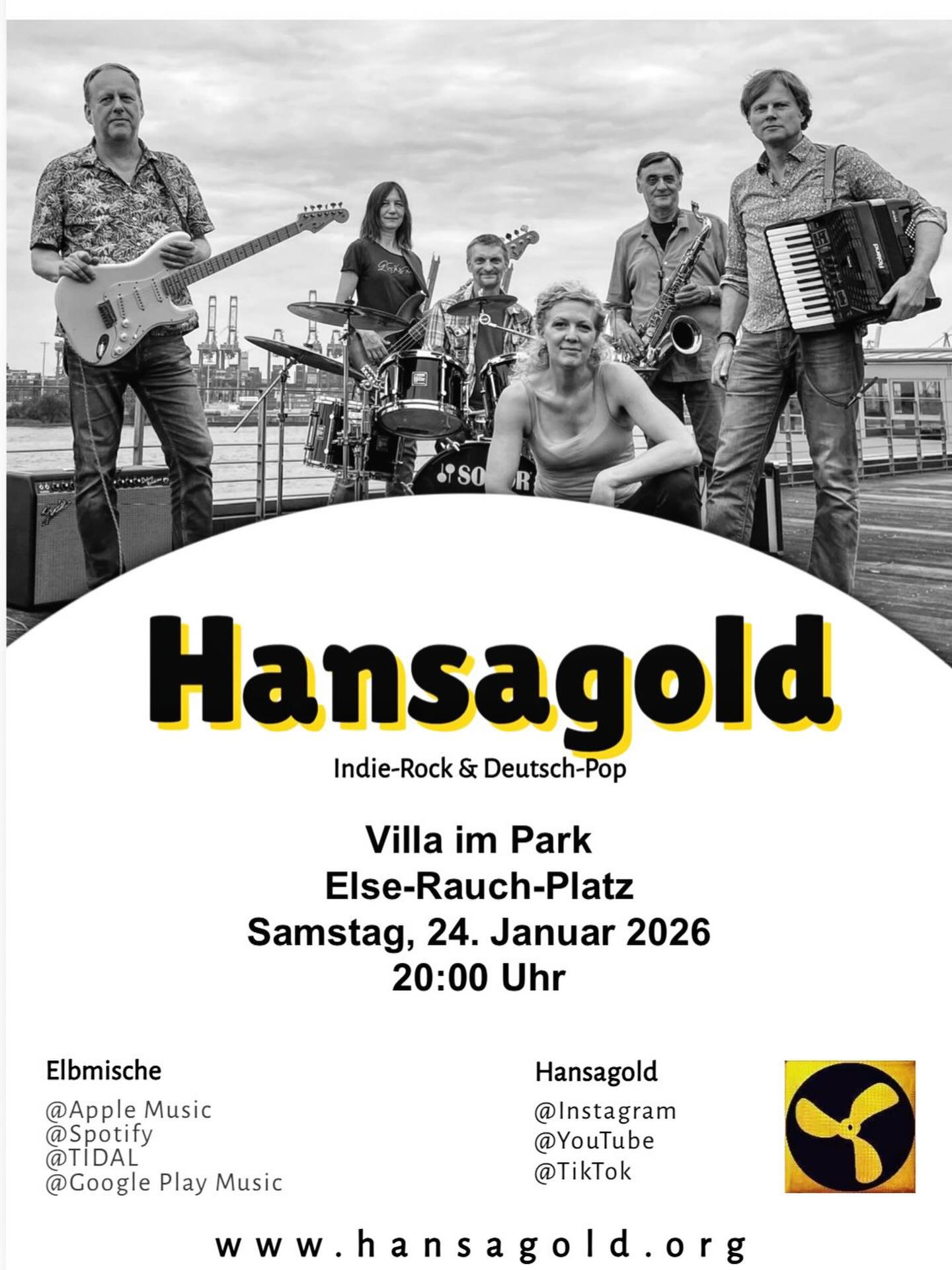 Samstag, 24.1.26, 20 Uhr, Villa im Park #deutschpop #indie #elbe #hamburg #hamburgerschule
